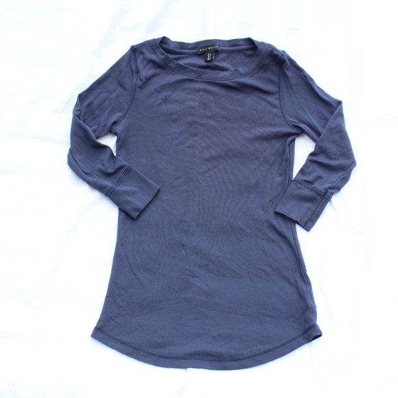 Willi Smith Navy Blue 3/4 Sleeve Top Small - Picture 7 of 7